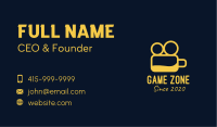 Yellow Beer Vlogger Business Card Image Preview