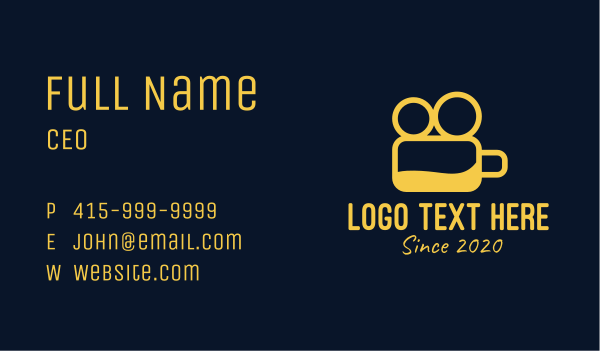 Yellow Beer Vlogger Business Card Design Image Preview