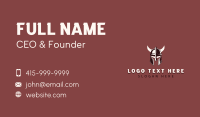 Medieval Viking Horns Business Card Design