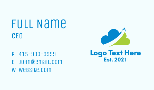 Software App Cloud Business Card Design Image Preview