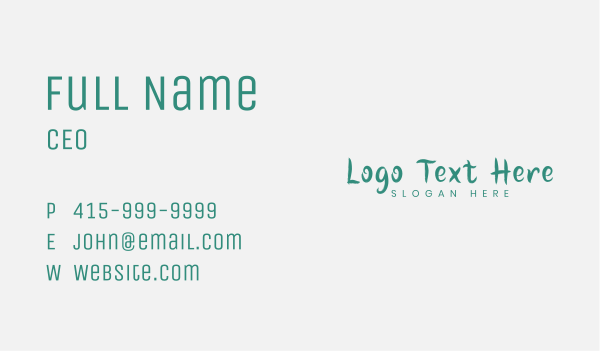 Generic Green Craft  Business Card Design Image Preview