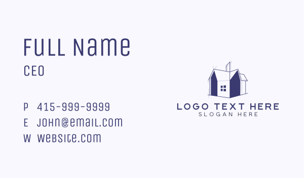 House Blueprint Architecture Business Card Design Image Preview