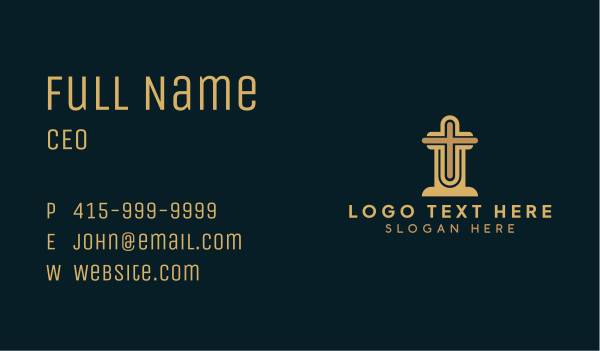 Catholic Worship Cross Business Card Design Image Preview
