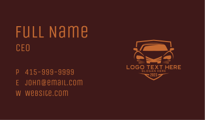 Orange Race Car Business Card Image Preview