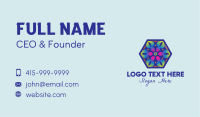 Flower Hexagon Decor  Business Card Image Preview