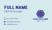 Flower Hexagon Decor  Business Card Design
