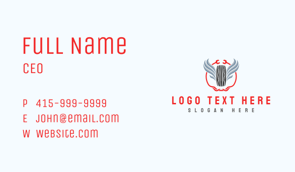 Tire Wings Tool Business Card Design Image Preview