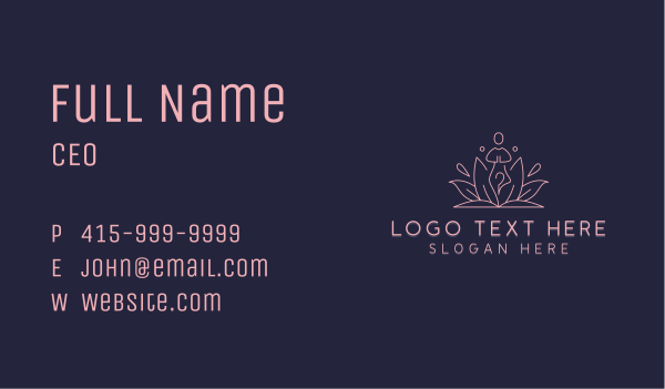 Lotus Yoga Wellness Business Card Design Image Preview