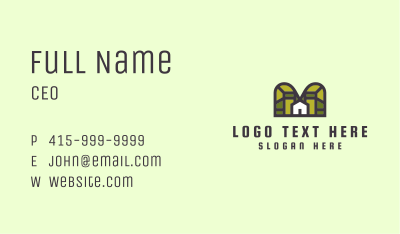 House Realtor Letter M Business Card Image Preview