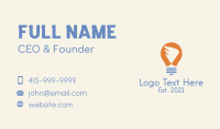 Wing Light Bulb Business Card Design