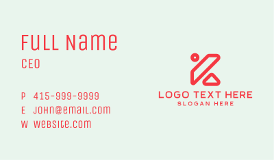 Abstract Letter K Shapes Business Card Image Preview