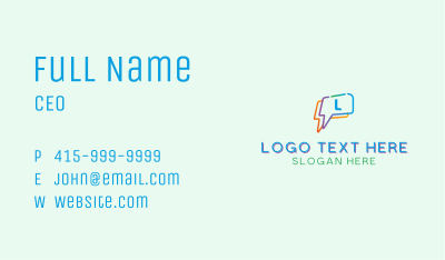 Speech Bubble Lettermark Business Card Image Preview