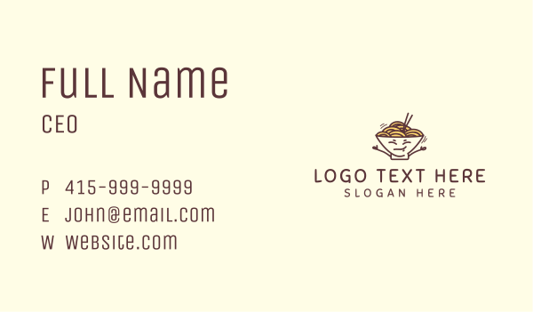 Playful Noodle Gourmet  Business Card Design Image Preview