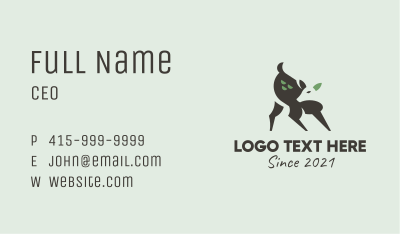 Wild Doe Animal Business Card Image Preview