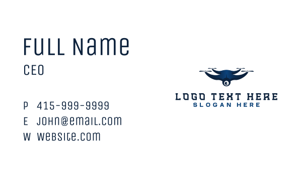 Modern Drone Videography Business Card Design Image Preview