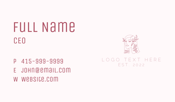 Beauty Aesthetic Woman Business Card Design Image Preview