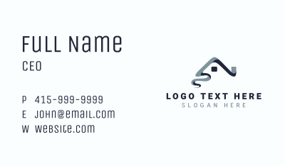 Wavy House Roofing Business Card Image Preview