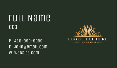 Luxury Hand Wellness Business Card Image Preview