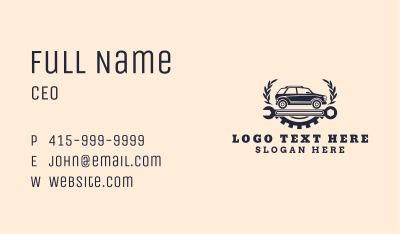 Cog Car Mechanic Wrench Business Card Image Preview