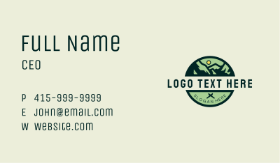 Outdoor Forest Mountain  Business Card Image Preview