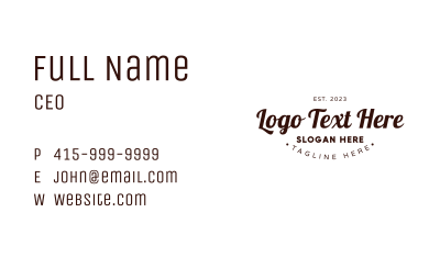 Professional Business Script Business Card Image Preview