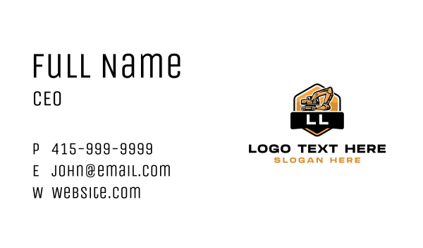 Construction Excavator Mining Business Card Design Image Preview