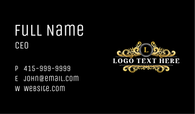 Elegant Deluxe Crest Business Card Image Preview