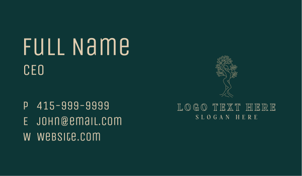 Woman Tree Spa Business Card Design Image Preview
