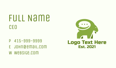Green Ram Chat Business Card Image Preview