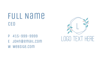 Organic Lifestyle Letter Business Card