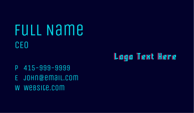 Colorful Bichrome Wordmark Business Card Image Preview