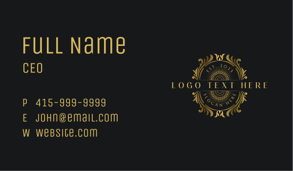 Luxury Deluxe Royalty Ornament Business Card Design Image Preview