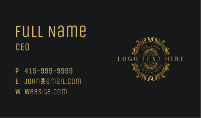 Luxury Deluxe Royalty Ornament Business Card Image Preview