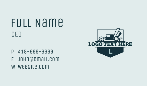 Grass Lawn Care Mower Business Card Design Image Preview