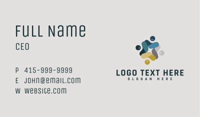 Abstract People Community Business Card Image Preview