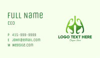 Green Natural Lungs Business Card Image Preview