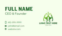 Green Natural Lungs Business Card Design