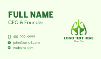 Green Natural Lungs Business Card Image Preview