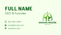 Green Natural Lungs Business Card Image Preview