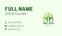 Green Natural Lungs Business Card Image Preview