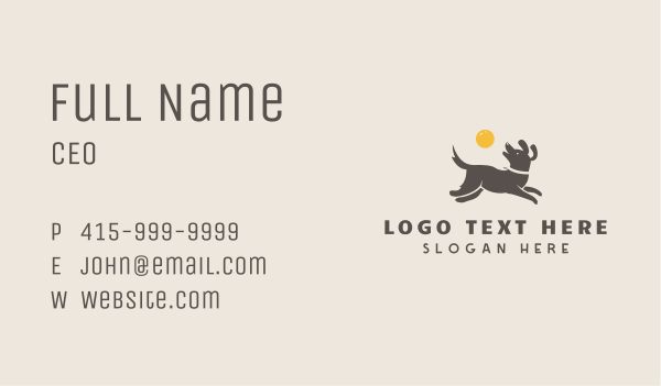 Pet Dog Ball Fetch Business Card Design Image Preview