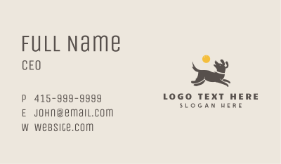 Pet Dog Ball Fetch Business Card Image Preview