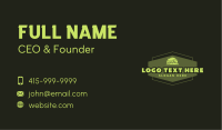 Green Hexagon Mountain Business Card Design
