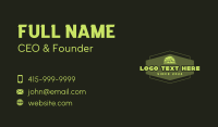 Green Hexagon Mountain Business Card Preview