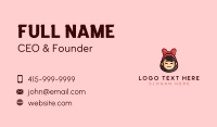 Hair Ribbon Girl Business Card Image Preview