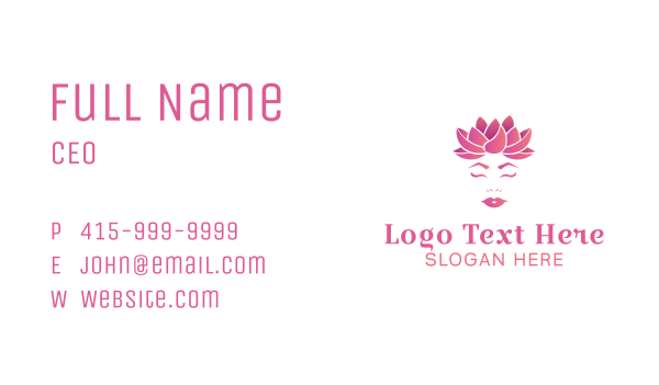 Face Beauty Salon Lotus Business Card Design Image Preview