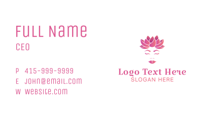 Face Beauty Salon Lotus Business Card Image Preview