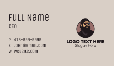 Cool Hipster Man  Business Card
