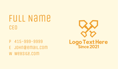 Yellow Shovel Construction Business Card Image Preview