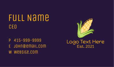 Corn Plant Farm Business Card